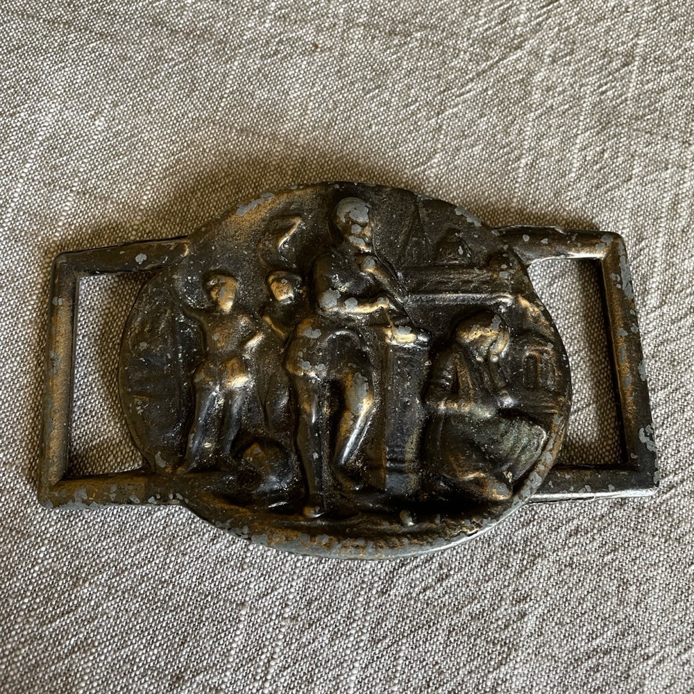 Antique 1920’s conquistador Spanish knight Belt Brass Renaissance Art